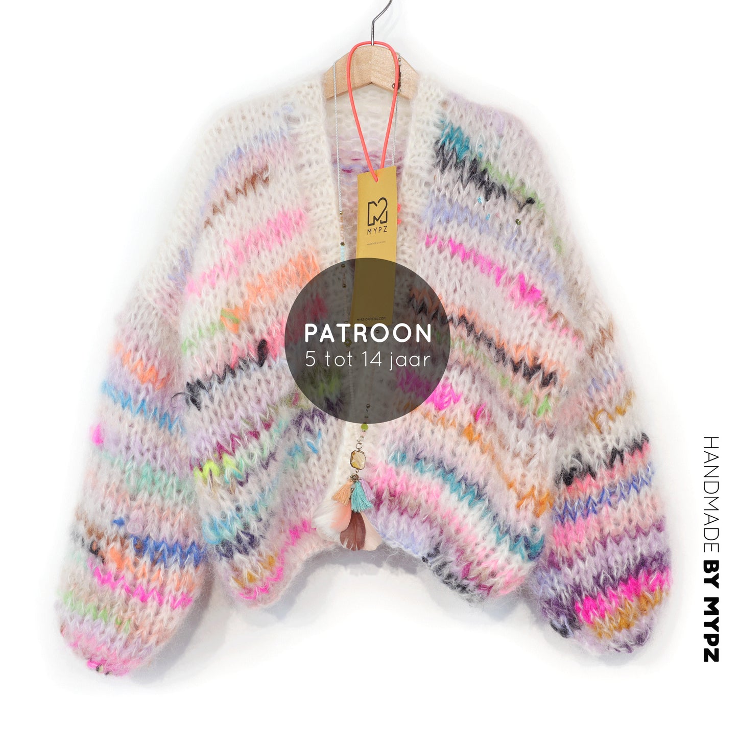 Knit pattern – MYPZ Chunky Mohair Cardigan Scrap Yarn No12 (ENG-NL-DE)