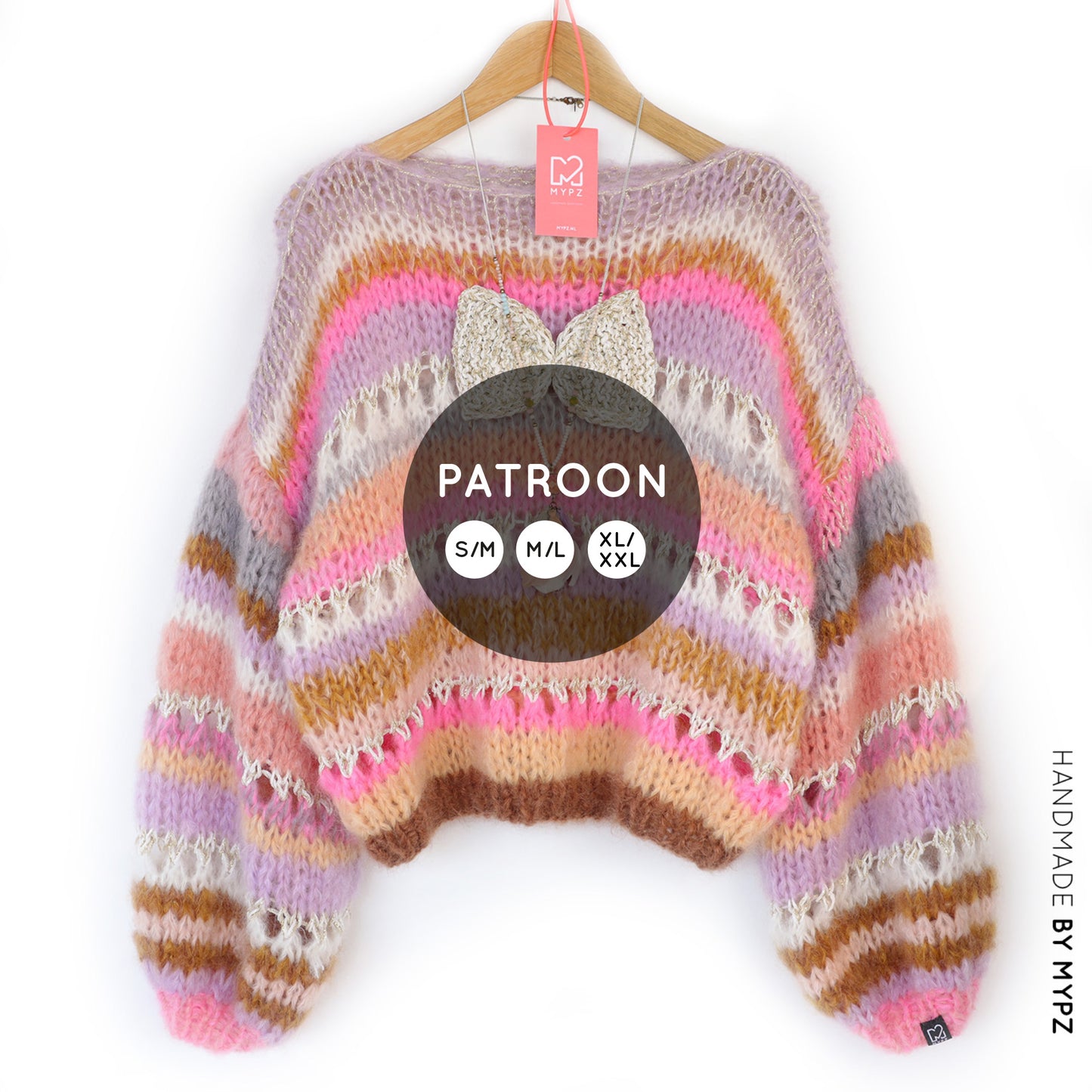 Knit pattern – Chunky Mohair Pullover Bijoux No.12 (ENG-NL-DE)