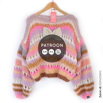 Knit pattern – Chunky Mohair Pullover Bijoux No.12 (ENG-NL-DE)