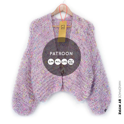 Knit pattern – MYPZ Short Chunky Mohair-Merino Cardigan Confetti Nights No.15 (ENG-NL-DE)