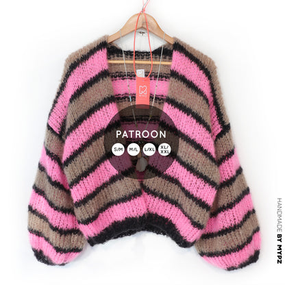 Knit pattern – MYPZ Short Light Mohair Cardigan Zumy No10 (ENG-NL-DE)