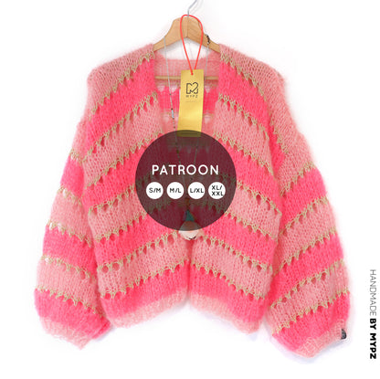 Knit pattern – MYPZ Short Light Mohair Cardigan Summerflow No10 (ENG-NL-DE-FR-ES)