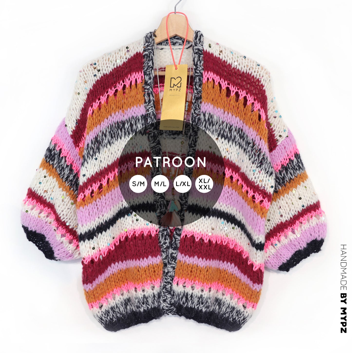 Knit pattern – MYPZ Light Alpaca Cardigan Twinkle Berry No10 (ENG-NL-DE)