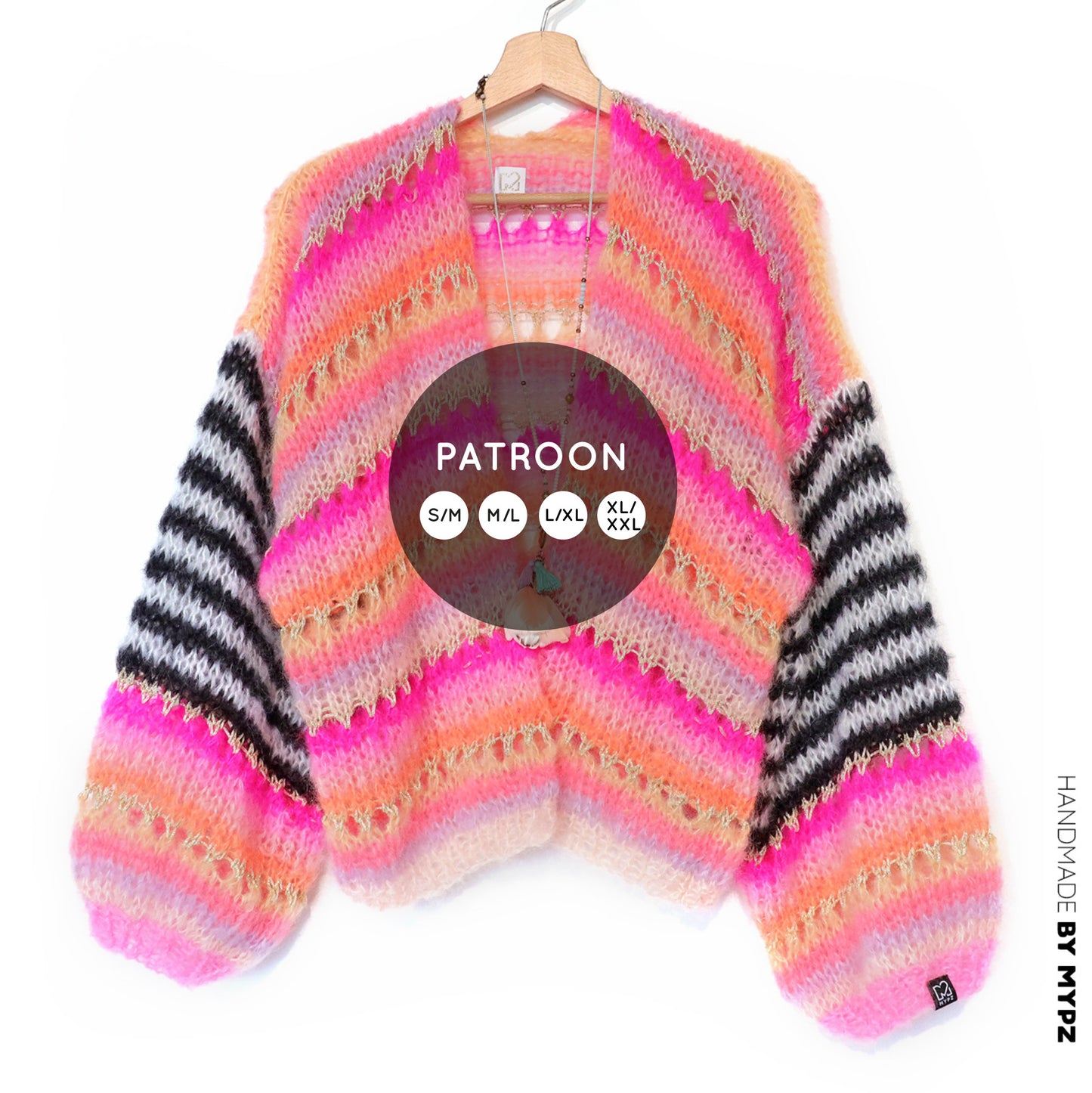 Knit pattern – MYPZ Light Mohair Cardigan Pink Magic No10 (ENG-NL-DE)