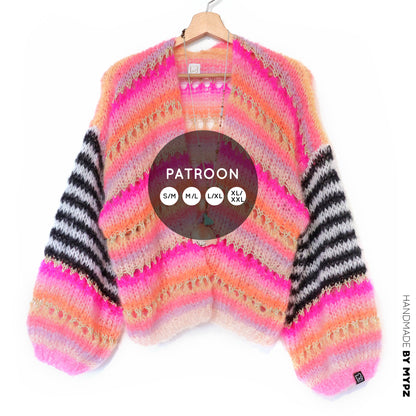 Knit pattern – MYPZ Light Mohair Cardigan Pink Magic No10 (ENG-NL-DE)
