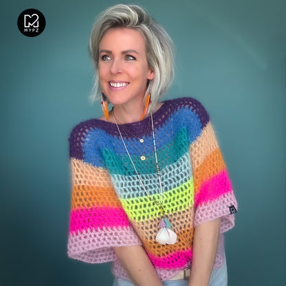 Crochet kit - Rainbow top (ENG-NL-DE)