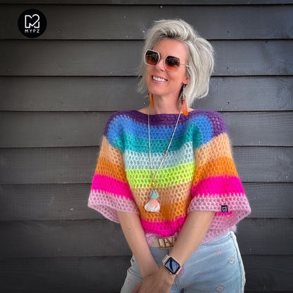 Crochet kit - Rainbow top (ENG-NL-DE)