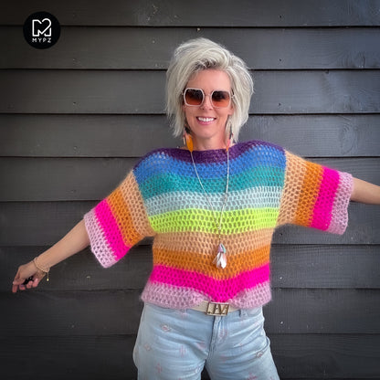 Crochet kit - Rainbow top (ENG-NL-DE)