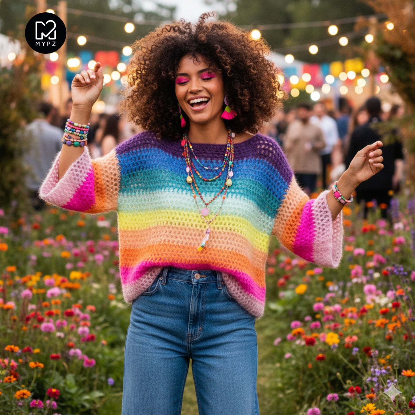 Crochet kit - Rainbow top (ENG-NL-DE)