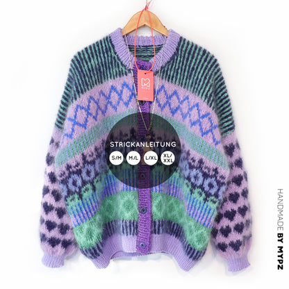 Knitting pattern – MYPZ Cardigan True Blue No6 (ENG-NL-DE)