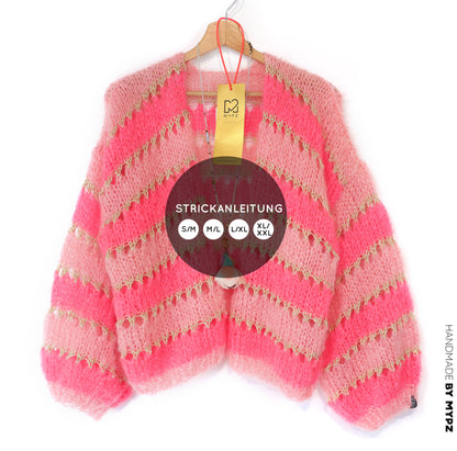 Knit pattern – MYPZ Short Light Mohair Cardigan Summerflow No10 (ENG-NL-DE-FR-ES)