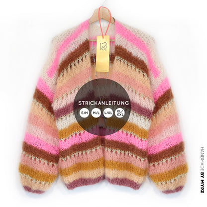 Knit pattern – MYPZ Light Mohair Cardigan Caramel No10 (ENG-NL-DE)