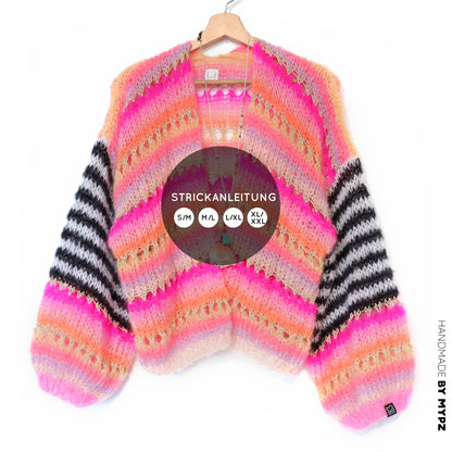 Knit pattern – MYPZ Light Mohair Cardigan Pink Magic No10 (ENG-NL-DE)