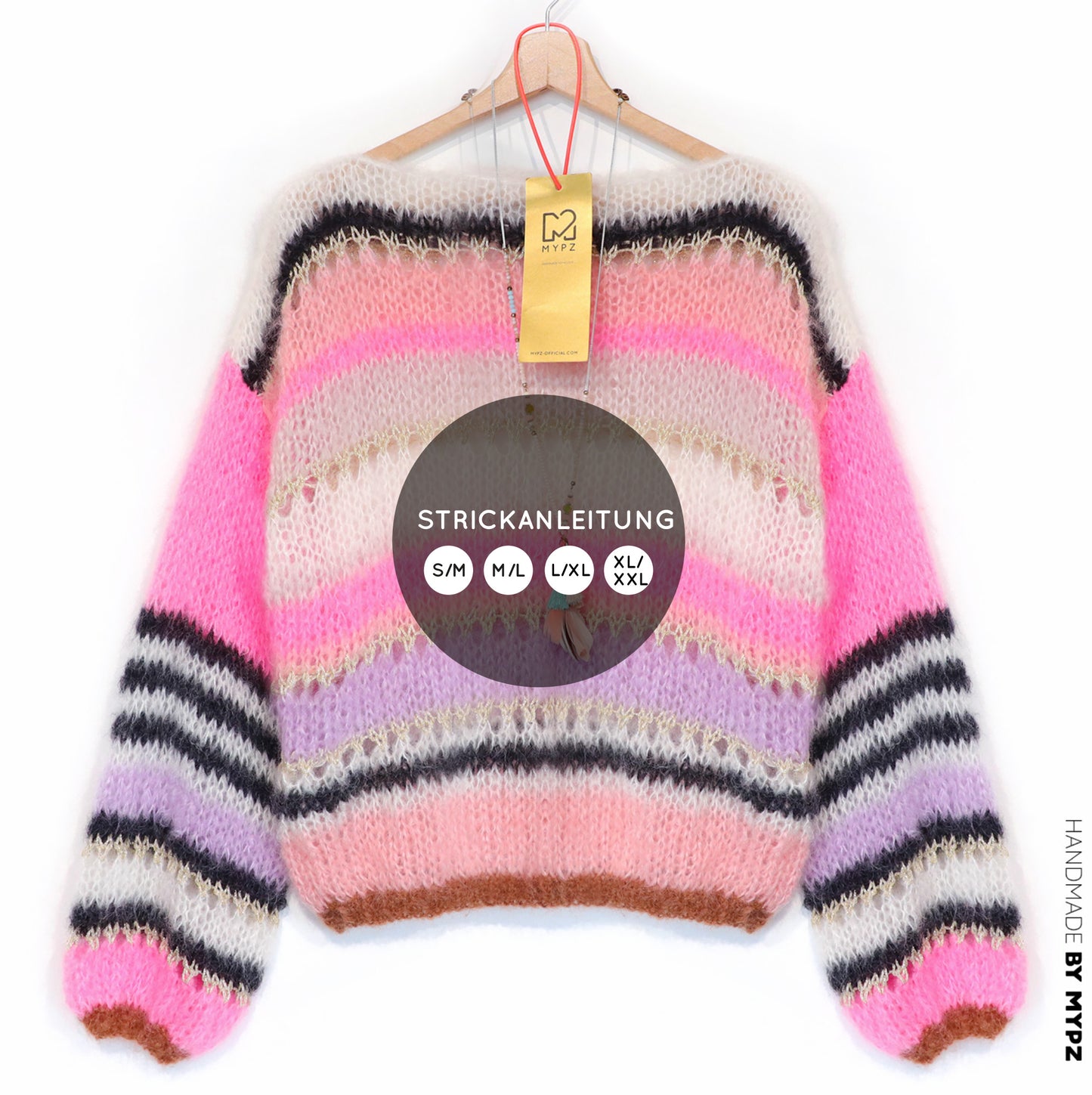 Knit pattern – MYPZ Basic Light Mohair Pullover Alex No10 (ENG-NL-DE)