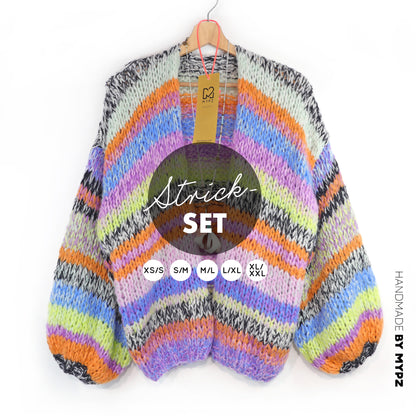 Knitting Kit – MYPZ Chunky Alpaca Cardigan Fluffy No.12 (ENG-NL-DE)