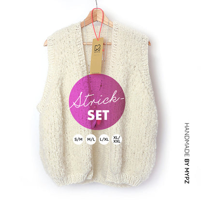 Knitting kit - MYPZ Chunky Teddy Gilet Star no10 (ENG-NL-DE)