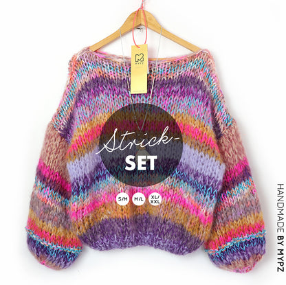 Kit para tejer – MYPZ Basic Chunky Pullover Apache No15 – Principiante (ENG-NL-FR-ES)