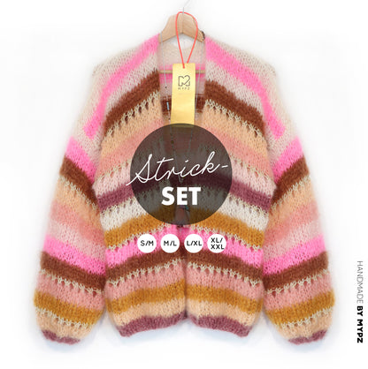 Knitting kit – MYPZ Light Mohair Cardigan Caramel No10 (ENG-NL-DE)