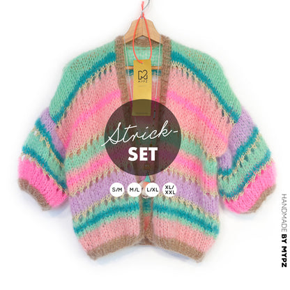 Knitting kit – MYPZ Short Light Mohair Cardigan Faby No10 (ENG-NL-DE)