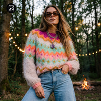 Kit de punto - MYPZ Chunky Topdown Mohair Pullover Snowberry n.º 12 (ENG-DE-NL-ES-FR-IT-DA-SV-NO)