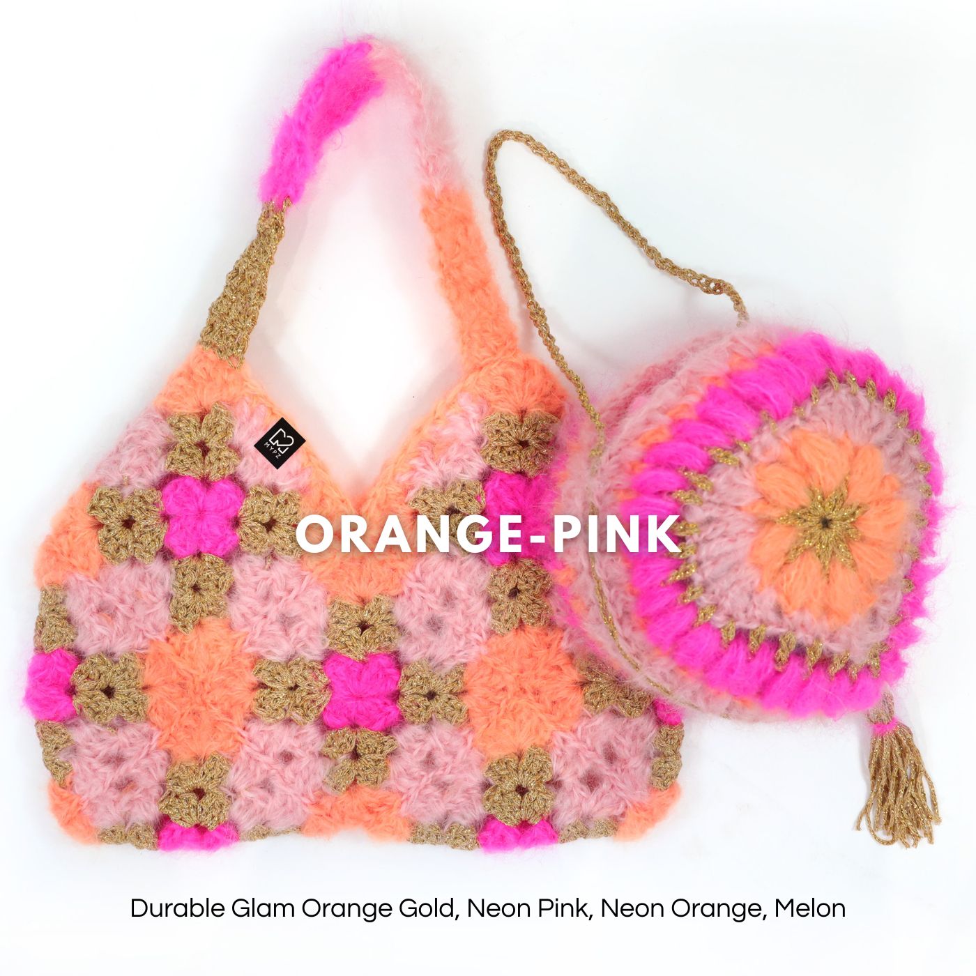Crochet kit - MYPZ Heart bag + Diamonds bag (ENG-NL-DE-FR-ES)
