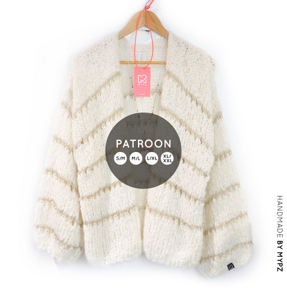 Knit pattern – MYPZ Light Alpaca-Silk Cardigan Glamour No10 (ENG-NL-DE)