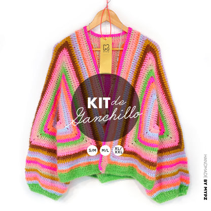 Crochet kit - MYPZ Hexagon Cardigan Vibrant Soul (ENG-NL-DE-FR-ES)