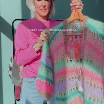 Knitting kit – MYPZ Short Light Mohair Cardigan Faby No10 (ENG-NL-DE)