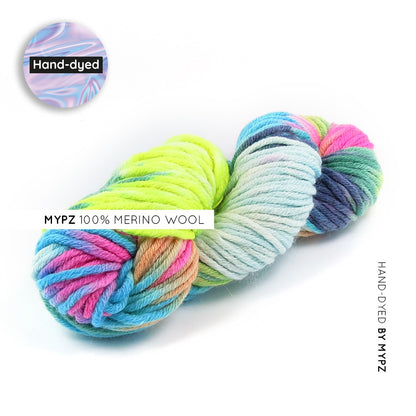 MYPZ HAND-DYED 100% CHUNKY MERINO WOOL – HAPPY FOREST