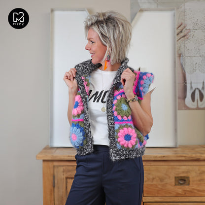 Crochet pattern - MYPZ 3D Granny Gilet PinkyBlue (ENG-NL)