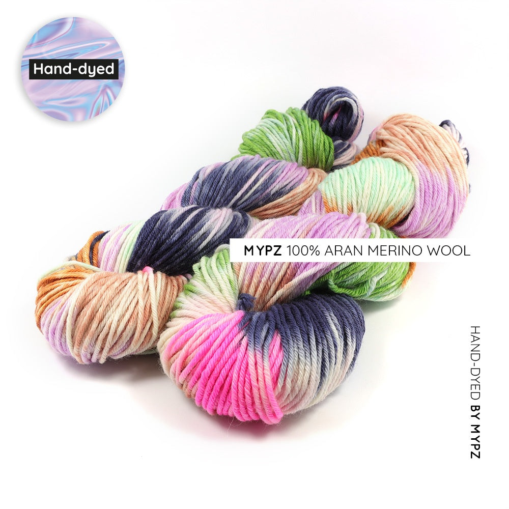 MYPZ Duo skeins Aran merino Blossom