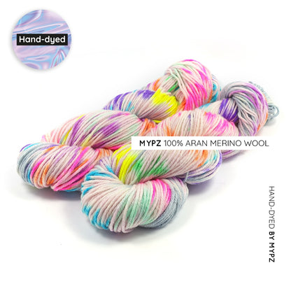 MYPZ Aran merino confetti Grey