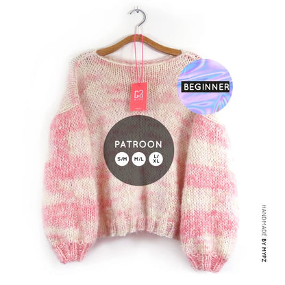 MYPZ BLOND breipatroon basic trui gebreid beginner SM-ML-XL