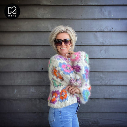 Patrón de ganchillo - MYPZ Granny chaqueta bomber cuadrada Off White (ENG-NL-ES)