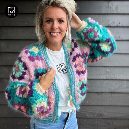 Crochet kit - MYPZ Granny square bomber cardigan Hailey (ENG-NL)