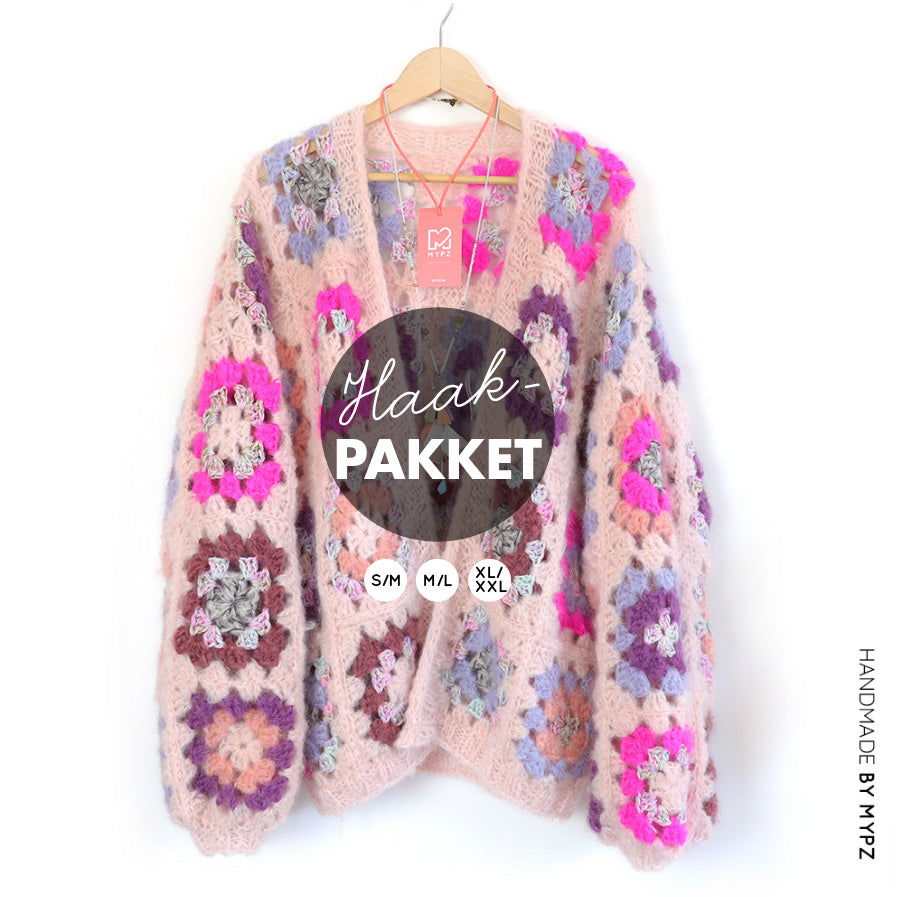 Crochet kit - MYPZ Granny square bomber cardigan Rosalie (ENG-NL)