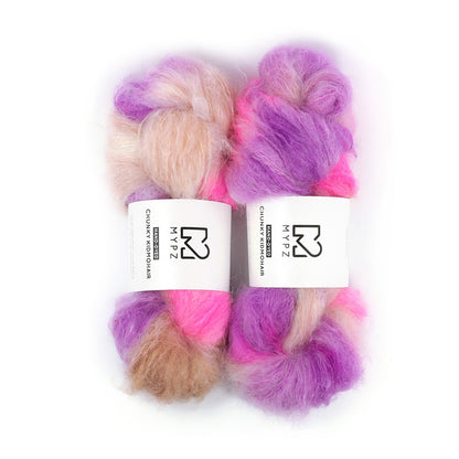 MYPZ Chunky kidmohair – hand-dyed Soft Love
