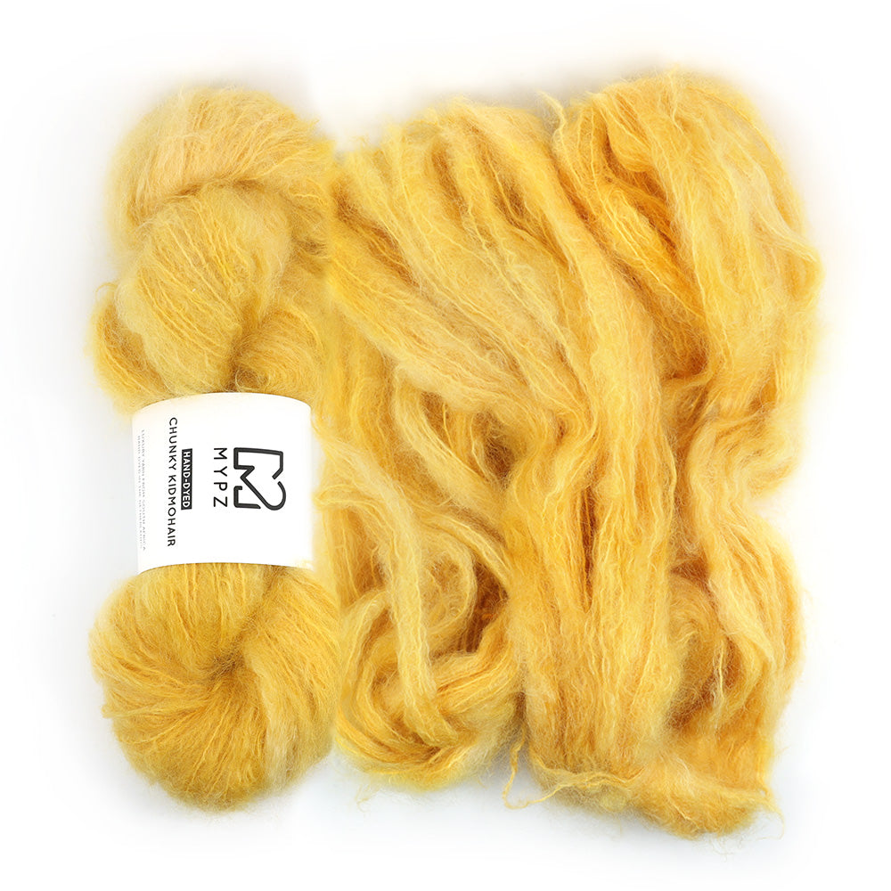 MYPZ Chunky kidmohair – hand-dyed Mustard