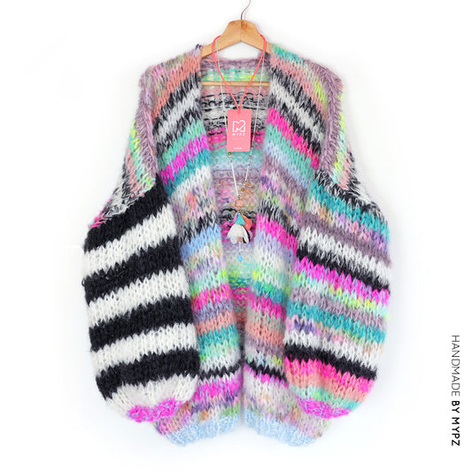 Patrón de punto – MYPZ cárdigan de mohair grueso Indian Summer n.º 15 (ENG-NL-DE-NO)
