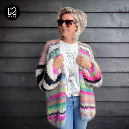 Knit pattern – MYPZ Chunky Mohair Cardigan Indian Summer No.15 (ENG-NL-DE-NO)
