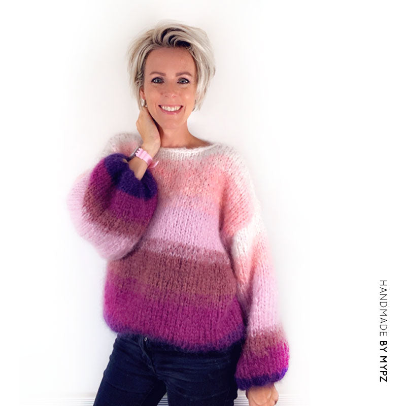 MYPZ striped mohair pullover jolie knitting pattern