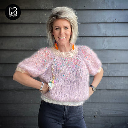 Knitting Kit – MYPZ light top-down sweater Diamonds and Pearls No10 (ENG-NL)