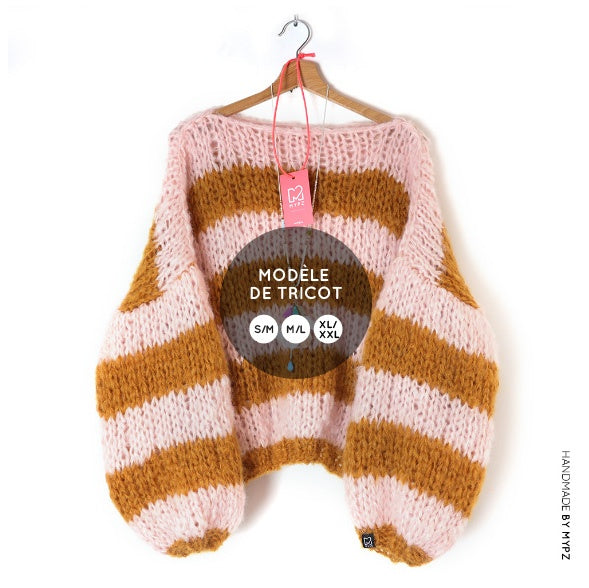 Modele de tricot Pull-over en grosse maille en mohair epais No15