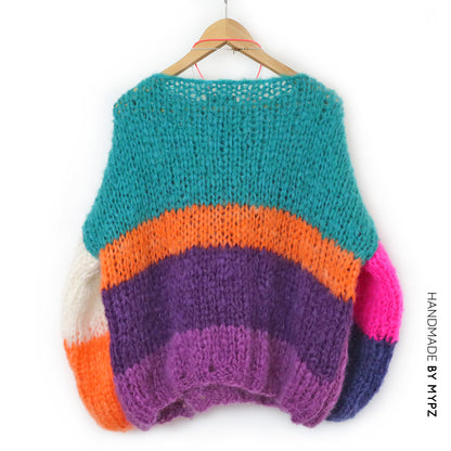 Knit pattern – MYPZ basic chunky mohair pullover Mila No15 (ENG-NL-DE-FR-ES)
