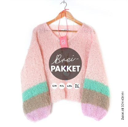 MYPZ breipakket Light mohair trui palms no 10
