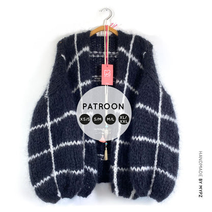 breipatroon MYPZ Mohair vest blacky no15