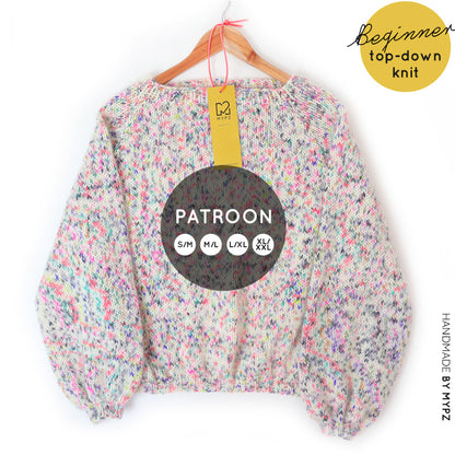 Knit pattern – MYPZ top-down sweater Fusion No6 - Beginner (ENG-NL)