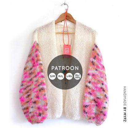 MYPZ breipatroon light mohair cardigan Brighter days No10