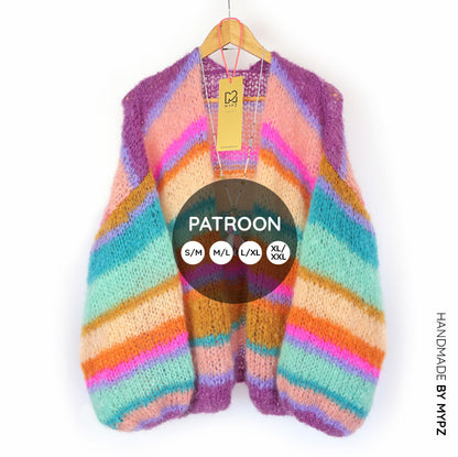 Knitting pattern – MYPZ Basic Light Mohair Cardigan Crystal No10 (ENG-NL-DE)