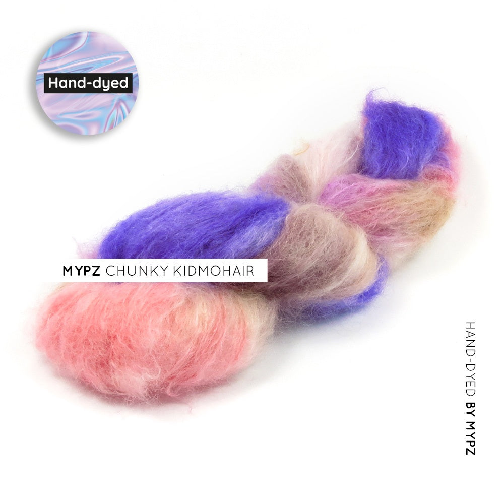 MYPZ Hand-dyed chunky kidmohair Purple Rain